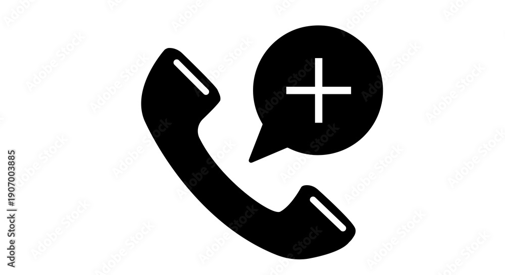 Obraz premium Telephone with speech bubble, call, phone,