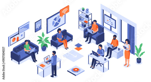 A minimalist illustration evokes calmness and comfort, perfect for lifestyle content or home decor marketing.