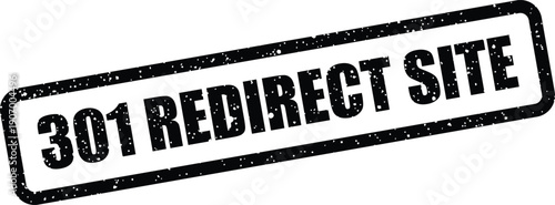 Sticker with 301 redirect site lettering for online presence management and web address updates