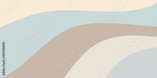 Abstract Wavy Background with Soft Pastel Color Palette.