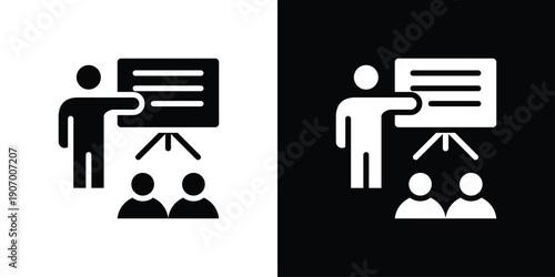 Lecture Icon Sheet Black And White