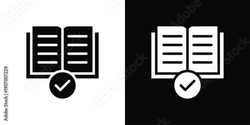 Textbook Icon Sheet Black And White