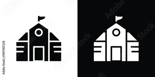 Campus Icon Sheet Black And White