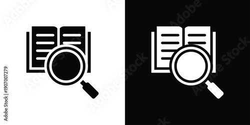 Research Icon Sheet Black And White