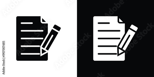 Essay Icon Sheet Black And White