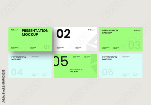 Clean Corporate Presentation Slide Mockup Template
