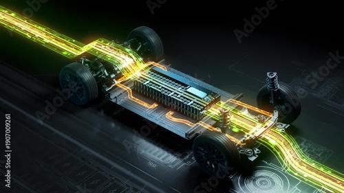 Electric car charging wirelessly from smart road surface