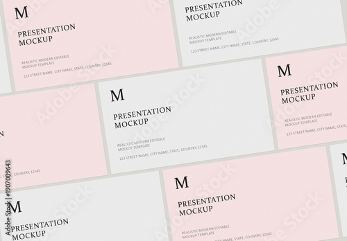 Light Gray Presentation Pitch Deck Mockup Layout