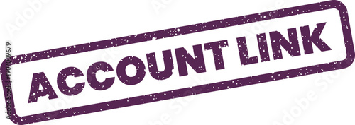 Textured rubber stamp design featuring ACCOUNT LINK to represent a connection or shared access point