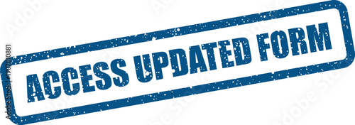 Textured rubber stamp graphic marking an official document or application as having received recent changes