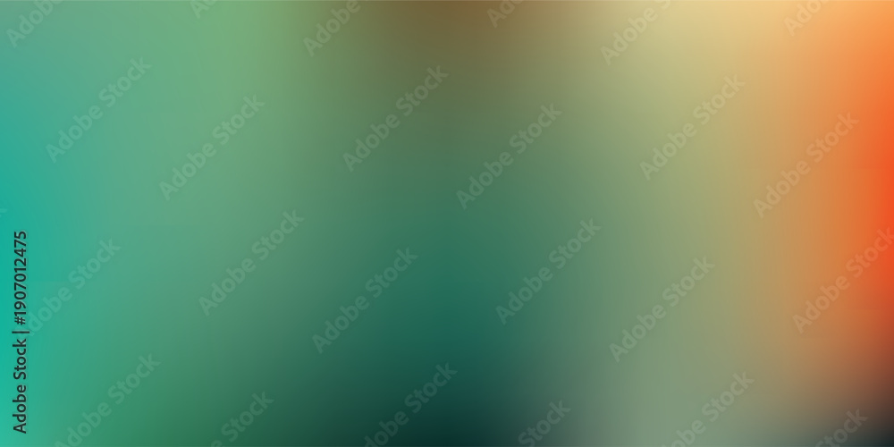 Obraz premium Abstract gradient of teal green and orange hues.