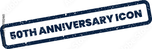 Textured rubber stamp with a commemorative message highlighting a significant fiftieth anniversary icon