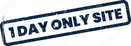 Textured stamp graphic conveying a specific location or online platform accessible for a very limited period