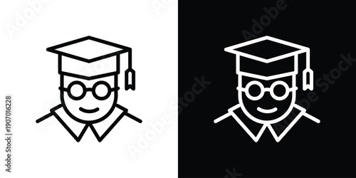 Professor Icon Sheet Black And White