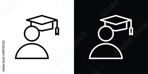 Student Icon Sheet Black And White