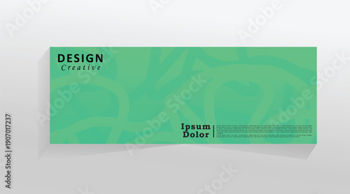 Business design template for web banner, horizontal banner, cover header, vector abstract banner web template, green colour banner template.