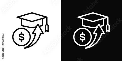 Tuition Icon Sheet Black And White