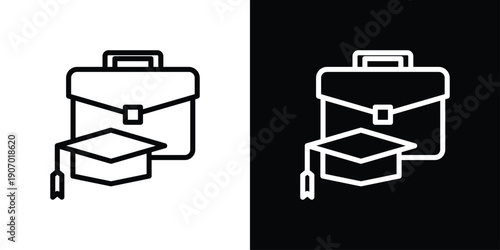 Internship Icon Sheet Black And White