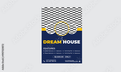 corporate minimal real estate flyer design template