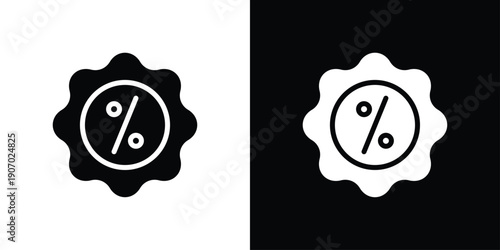 Discount Icon Sheet Black And White