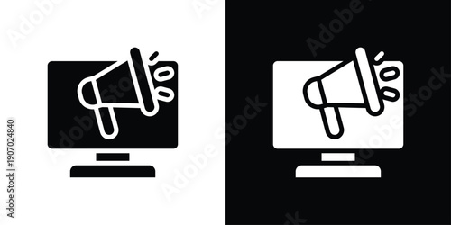 Marketing Icon Sheet Black And White