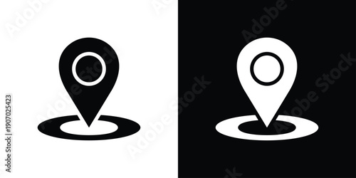 Location Icon Sheet Black And White