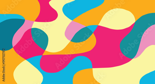 line art drawing with abstract shape background vector