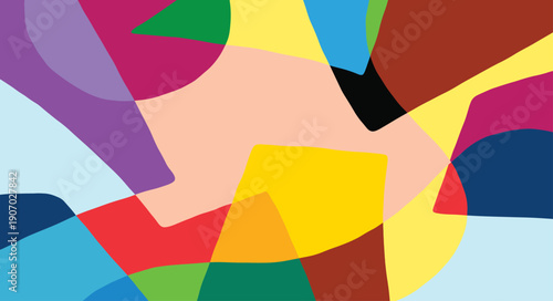 line art drawing with abstract shape background vector