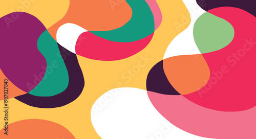 line art drawing with abstract shape background vector