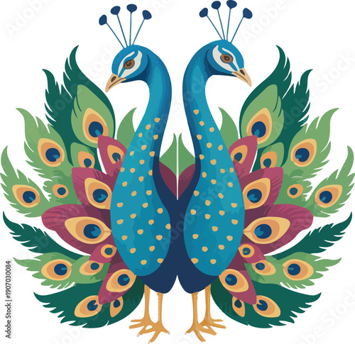 peacock vector illustration
