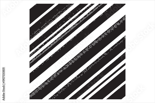 Abstract Halftone Dots Gradient Background – Black and White Vector