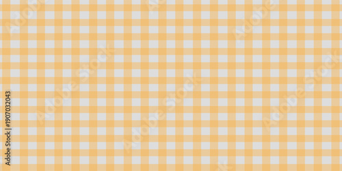 Halloween checkered tablecloth with orange plaid pattern background. Flat vector illustration isolated