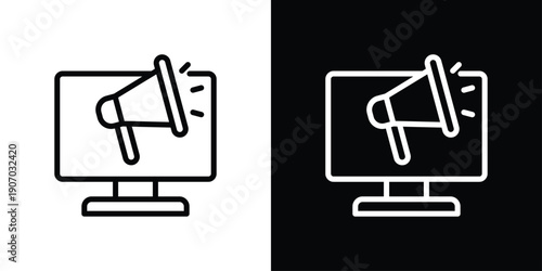 Marketing Icon Sheet Black And White