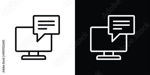 Chat Icon Sheet Black And White