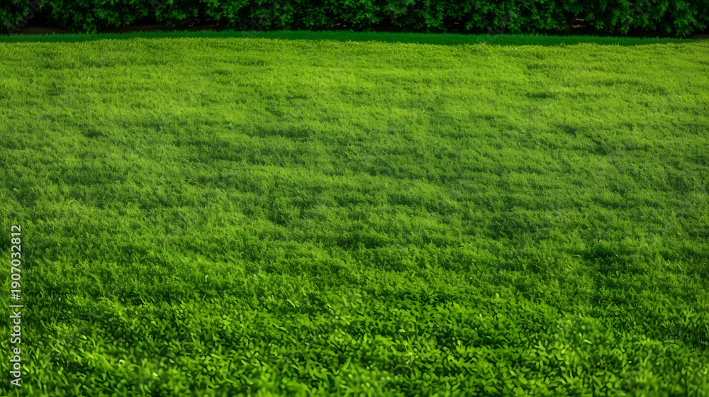 Obraz premium Park lawn with perfectly trimmed grass