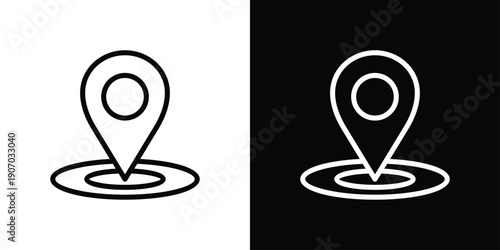 Location Icon Sheet Black And White