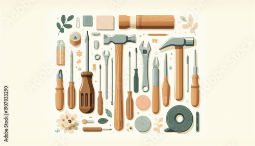 Collection of Various Hand Tools and Equipment.