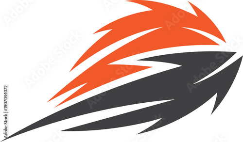 Speed Flame Wing Fast Motion Energy Logo