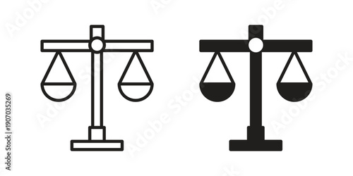 Balance scale icon. Trendy Flat style for graphic design, Website, UI. EPS10