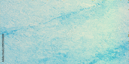A vintage blue grunge abstract background features a textured paint surface with a frozen ice pattern and winter snow design on an old paper canvas backdrop