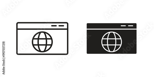 Browser icon. Trendy Flat style for graphic design, Website, UI. EPS10