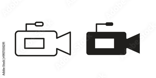 Camcorder icon. Trendy Flat style for graphic design, Website, UI. EPS10