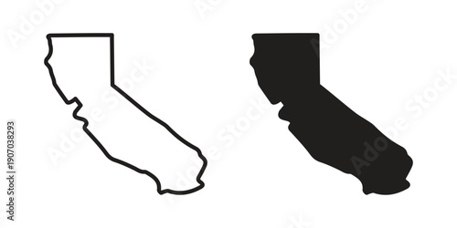 California icon. Trendy Flat style for graphic design, Website, UI. EPS10