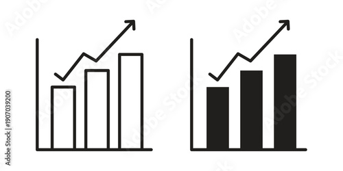 Chart histogram icon. Trendy Flat style for graphic design, Website, UI. EPS10
