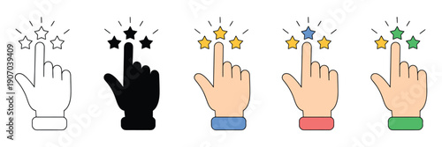 Positive feedback icon showing approval and satisfaction, thumbs up hand combined with check mark inside circular arrow