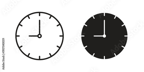 Clock icon. Trendy Flat style for graphic design, Website, UI. EPS10