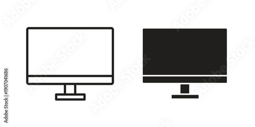 Computer screen icon. Trendy Flat style for graphic design, Website, UI. EPS10