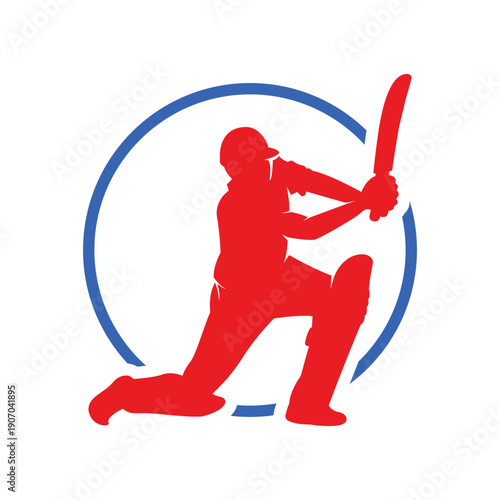 Cover drive High Quality logo Inside Unique Shape Logo Design