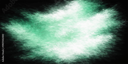 A dark storm cloud patterns the night sky with flashes of blue lightning and motion over the deep sea nature backdrop