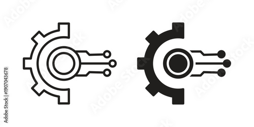 Digital transformation icon. Trendy Flat style for graphic design, Website, UI. EPS10